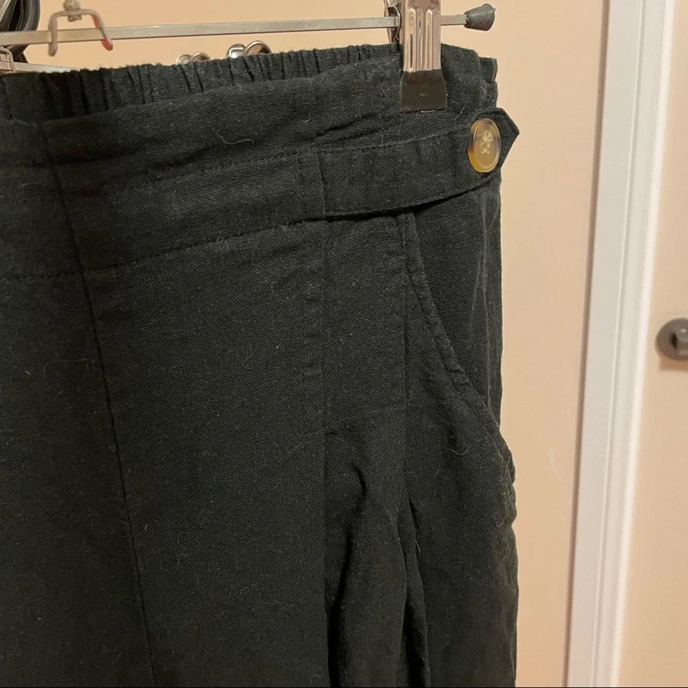 Cotton On Linen Style Black Wide-Leg Pants - size 10 - Picture 1 of 7